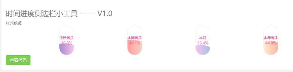 Emlogpro插件-优雅的时间进度侧边栏小工具插件  第1张