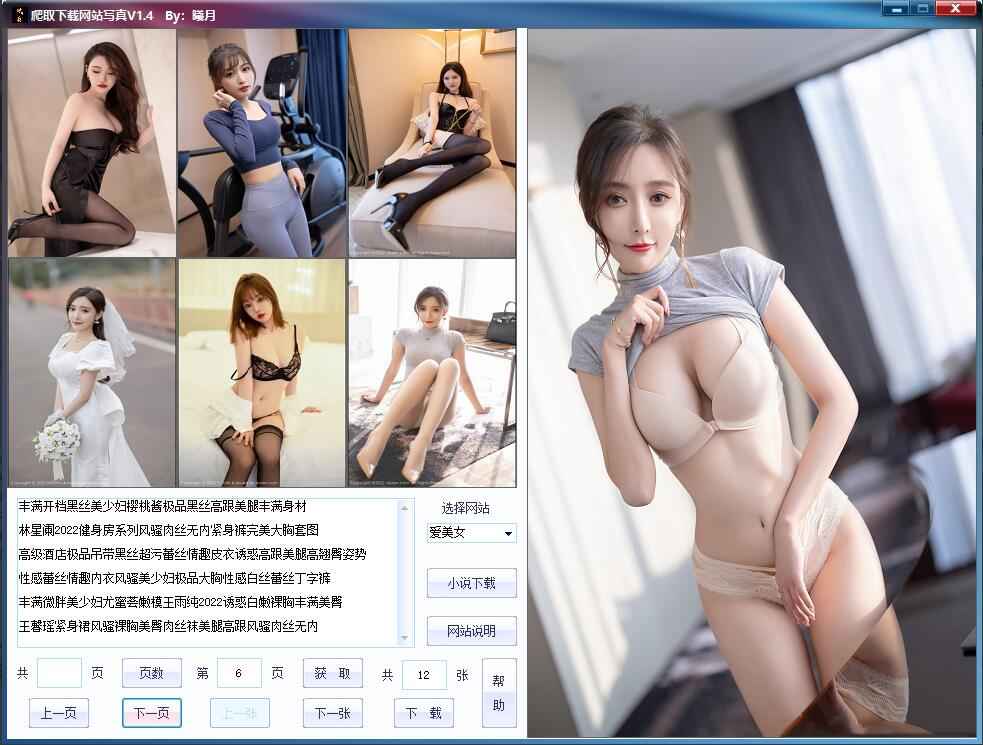 爬取下载网站写真工具v2.9 各种美女  第1张 爬取下载网站写真工具v2.9 各种美女  第1张